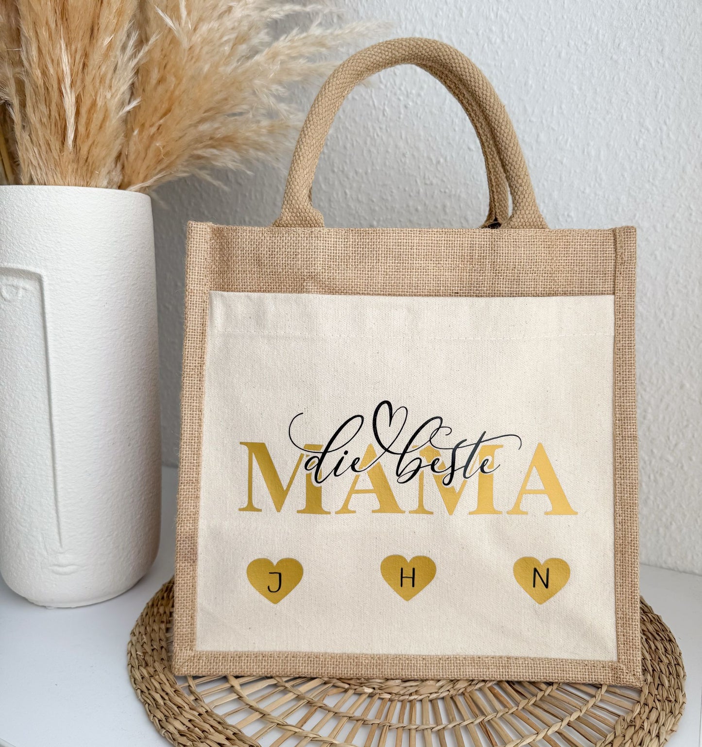 personalisierte Jutetasche - Beste Mama