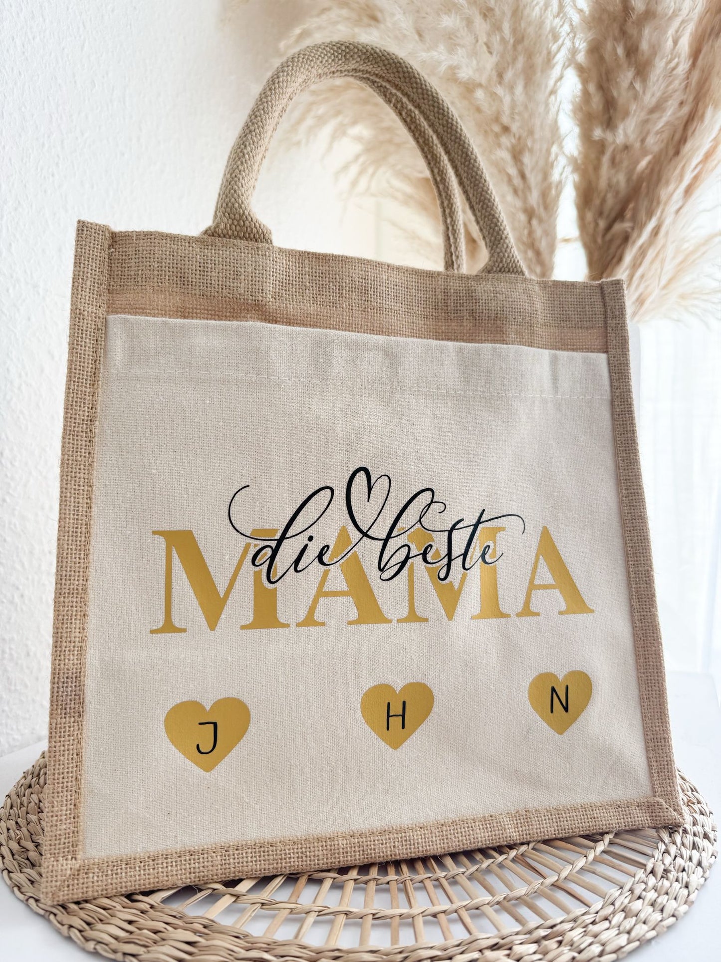 personalisierte Jutetasche - Beste Mama