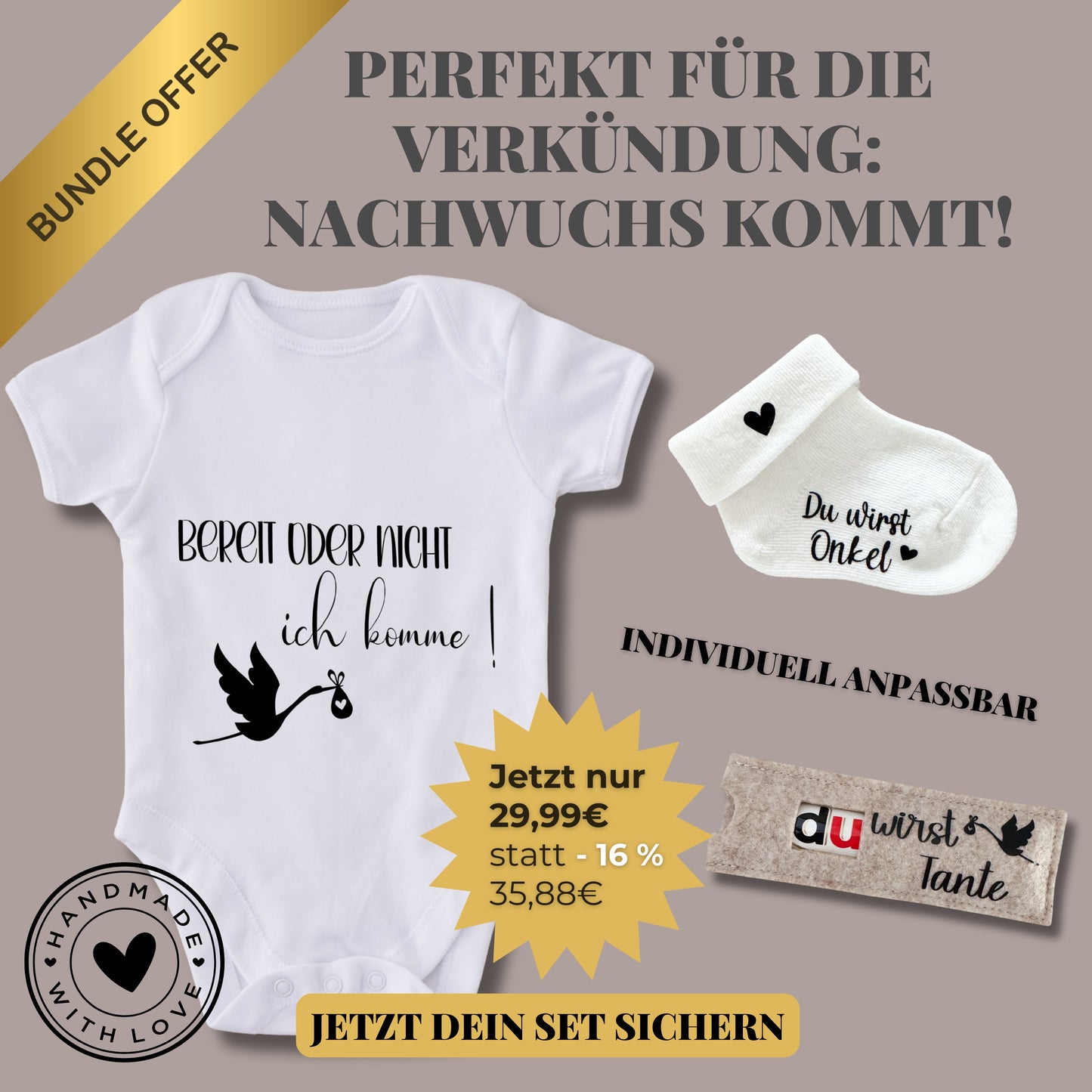 AKTIONSSET : zur Verkündung deiner Schwangerschaft