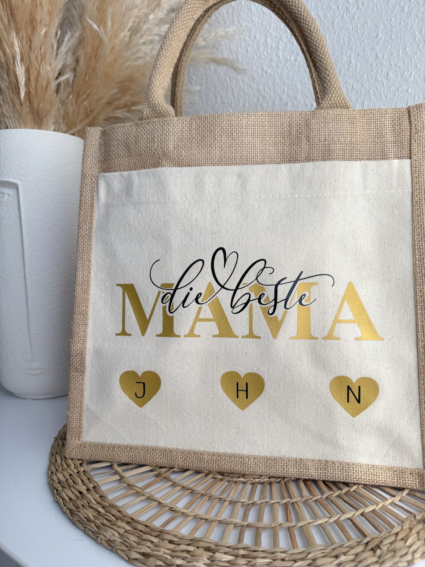personalisierte Jutetasche - Beste Mama