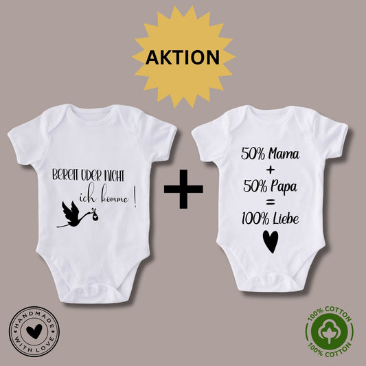 AKTION: Babybody Set zur Verkündung deiner Schwangerschaft - NiJeKra