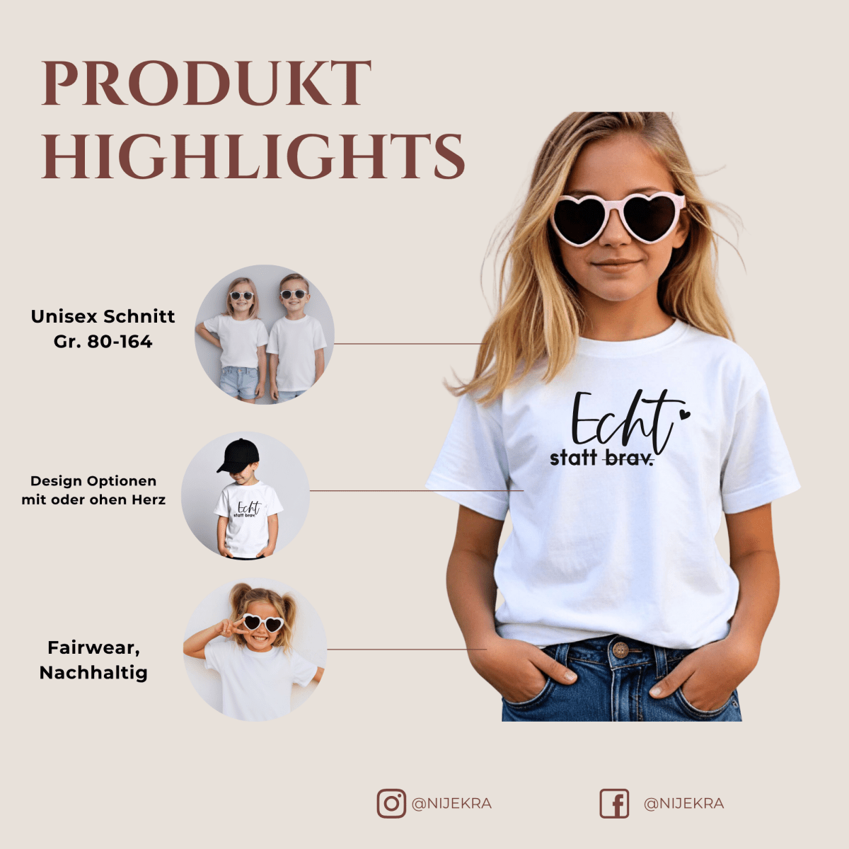Echt statt brav – Statement T-Shirt - NiJeKra