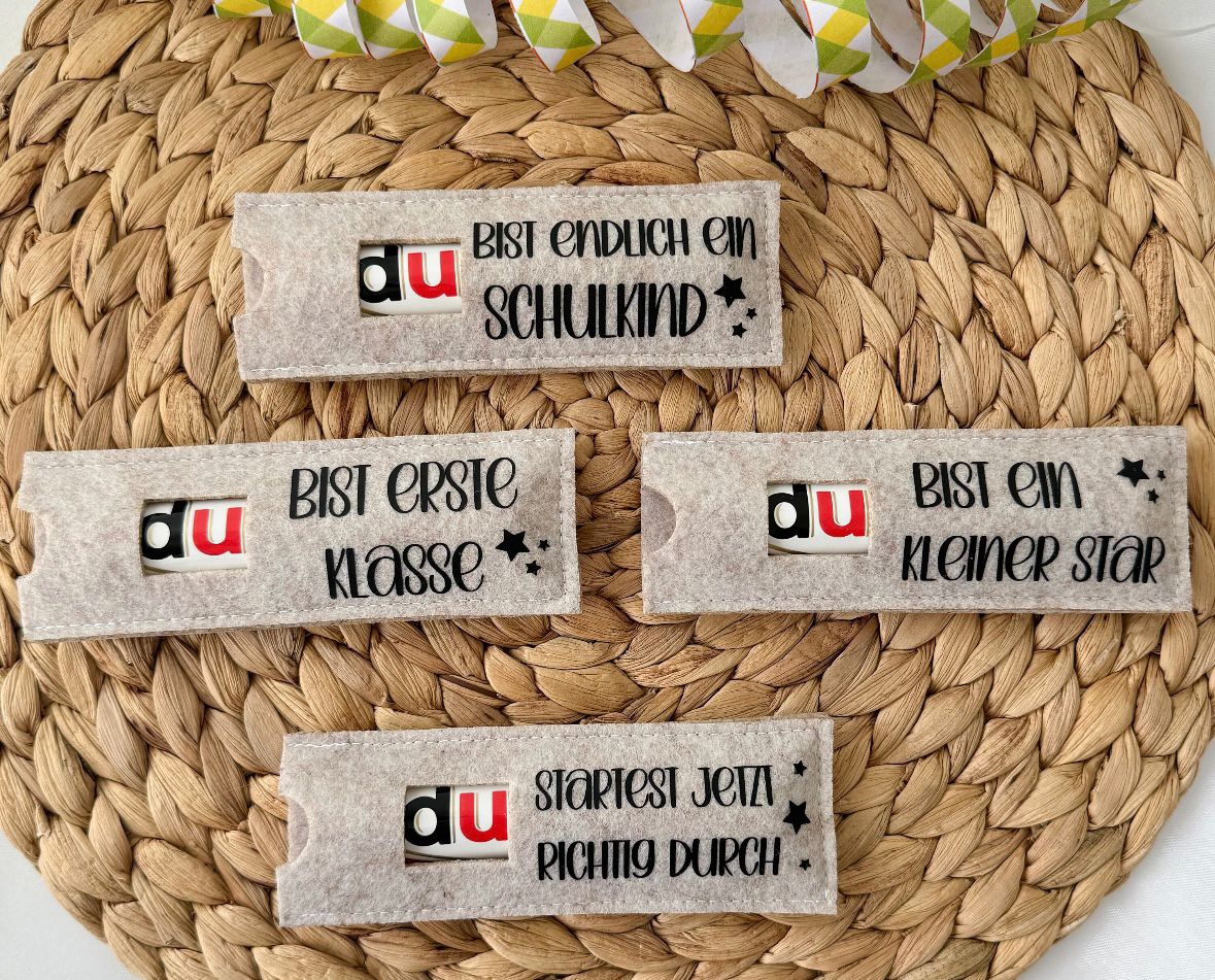 Filzhüllen für Schokoriegel "EINSCHULUNG" - NiJeKra