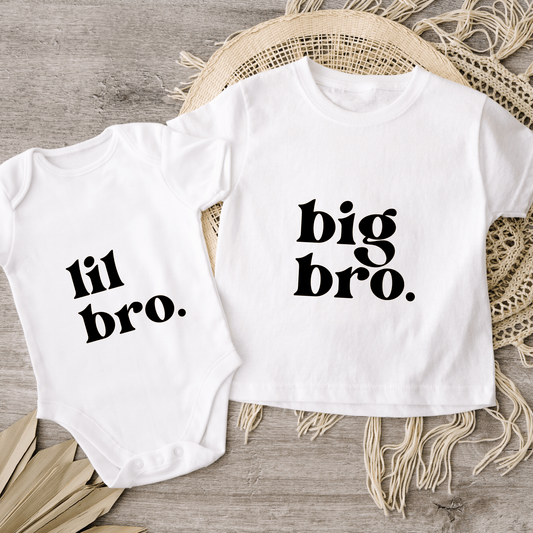 Geschwister T-Shirt + Babybody - "BIG BRO + LIL BRO" - NiJeKra