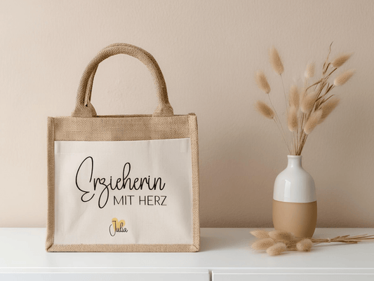 Jutetasche "BERUFE MIT HERZ" - NiJeKra