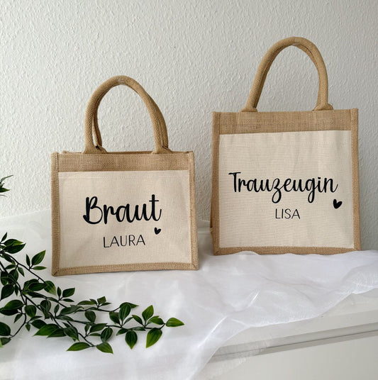 Jutetasche "Hochzeit 2" - NiJeKra