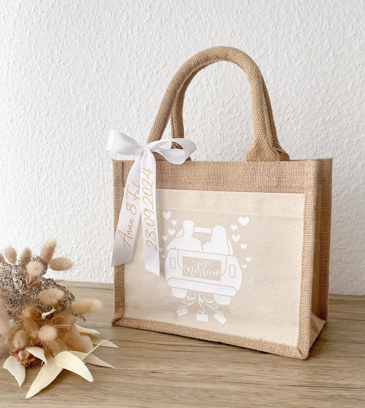 Jutetasche "JUST MARRIED" - NiJeKra