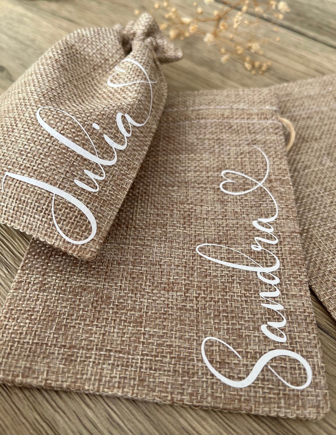 personalisierte Jutesäckchen / 2 Größen - NiJeKra