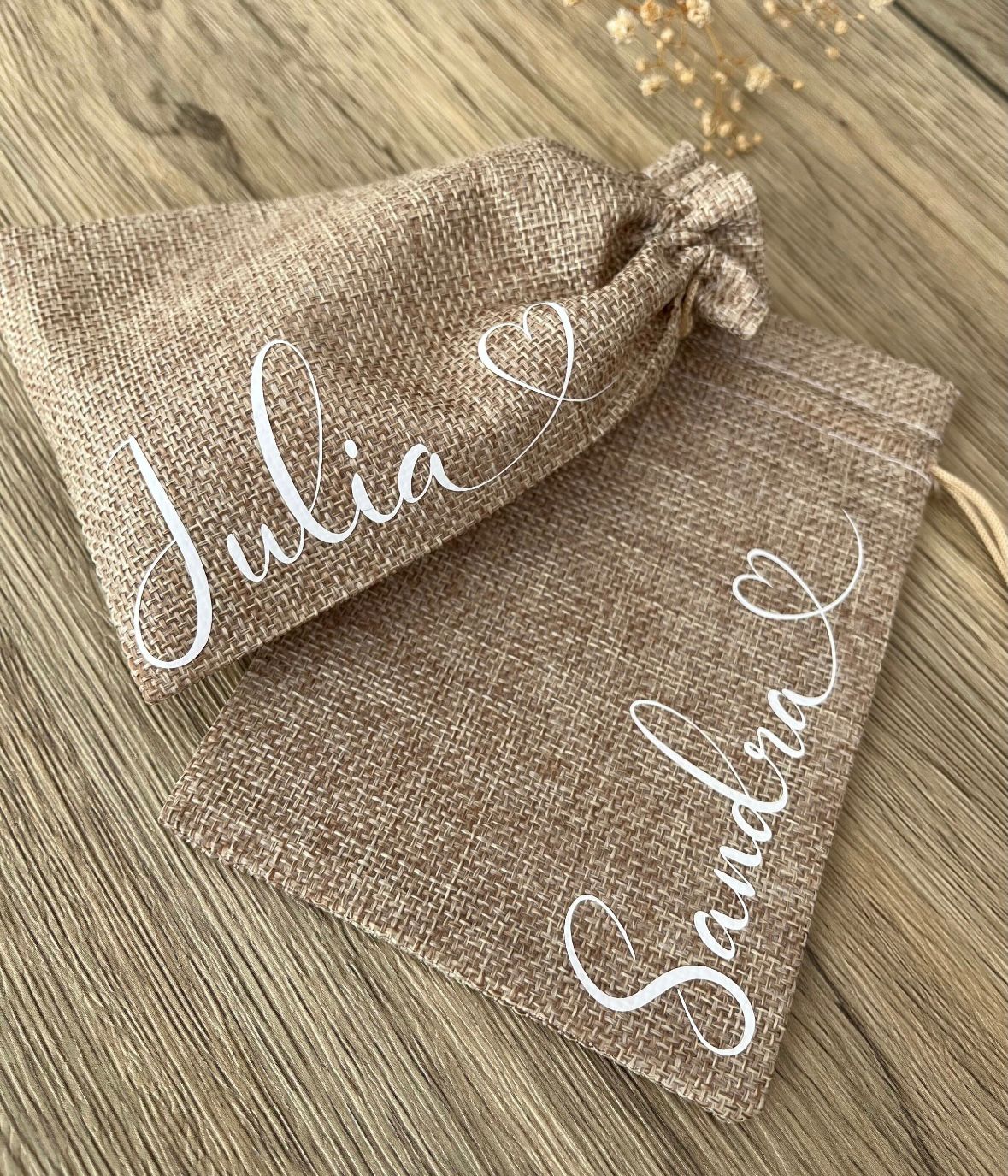 personalisierte Jutesäckchen / 2 Größen - NiJeKra