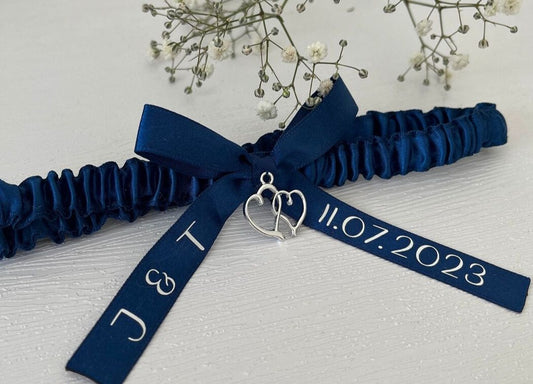 personalisiertes Strumpfband "BLAUER SCHWUR" - NiJeKra