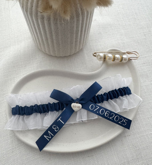 personalisiertes Strumpfband - "BRAUTGLANZ" - NiJeKra