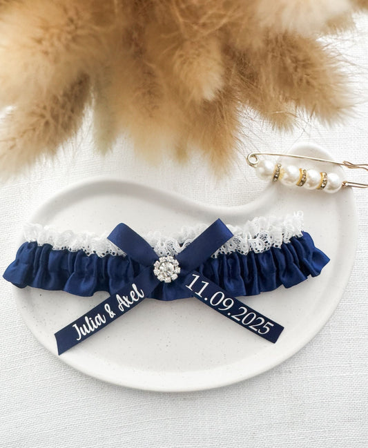 personalisiertes Strumpfband - "STRAHLENDE LIEBE" - NiJeKra