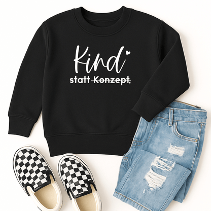 Statement - Sweatshirt für Kinder „Kind statt Konzept“ - NiJeKra