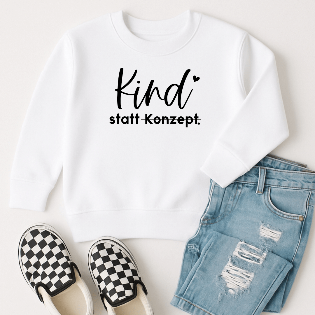 Statement - Sweatshirt für Kinder „Kind statt Konzept“ - NiJeKra