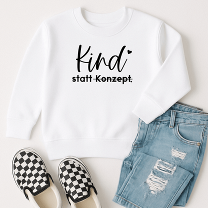 Statement - Sweatshirt für Kinder „Kind statt Konzept“ - NiJeKra