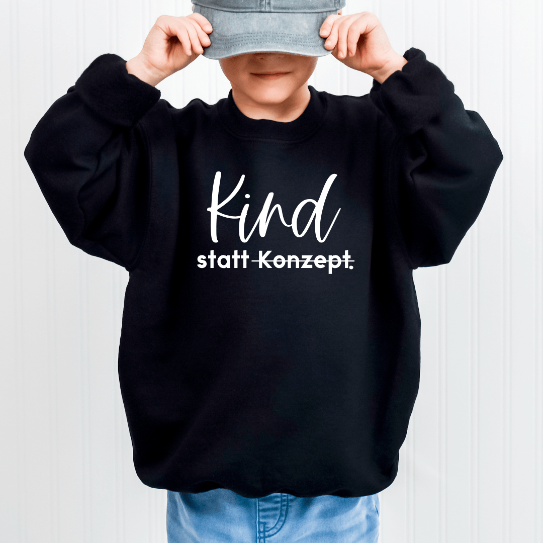 Statement - Sweatshirt für Kinder „Kind statt Konzept“ - NiJeKra