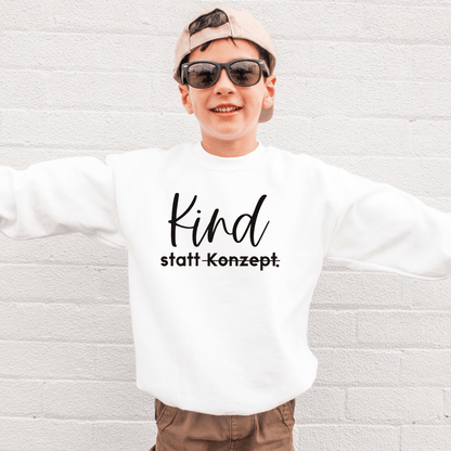 Statement - Sweatshirt für Kinder „Kind statt Konzept“ - NiJeKra