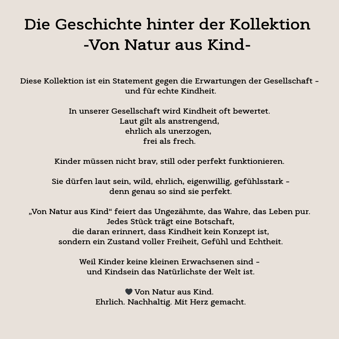 Statement - Sweatshirt für Kinder „Kind statt Konzept“ - NiJeKra