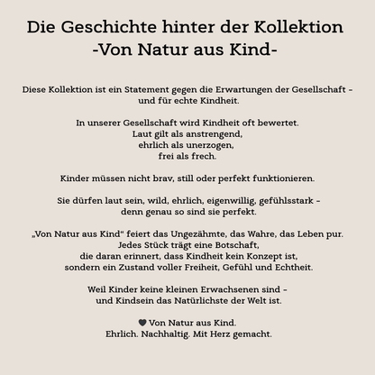 Statement - Sweatshirt für Kinder „Kind statt Konzept“ - NiJeKra