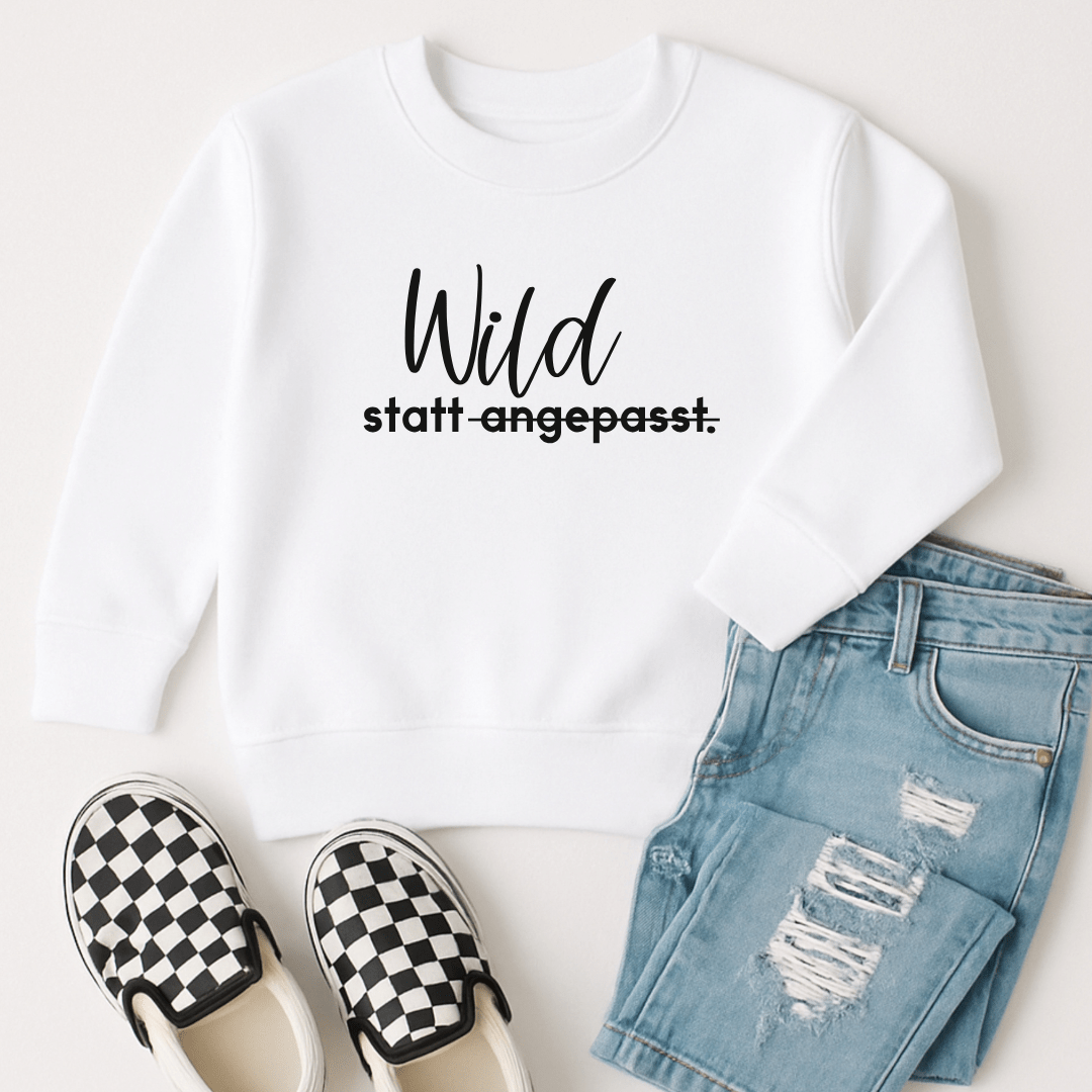 Statement - Sweatshirt für Kinder „Wild statt angepasst“ - NiJeKra